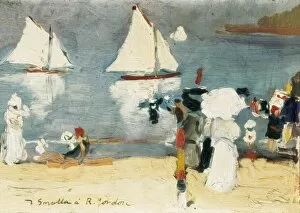 Paintings Collection: Joaquin Sorolla. Beach in La Concha