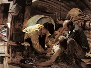 Costumbrism Prints: Joaquin Sorolla. They Still Say That Fish Is Expensive