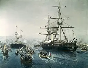 13th Prints: JOBERT, Paul (1863 - 1942). The Russian Squadron