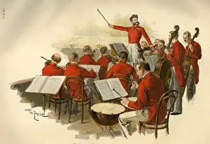 Stringed Prints: Johann Strauss conducting an orchestra