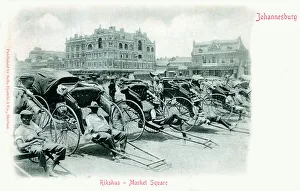 Rickshaw Collection: Johannesburg, South Africa - Rickshaws in Market Square