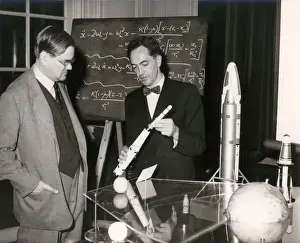 Lunar Prints: John Allen, right, of the Avro Weapons Research Division?
