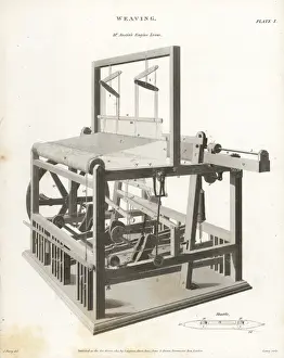 Shuttle Prints: John Austins engine loom and shuttle, 18th century