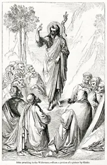 Preach Prints: John the Baptist preaching in the wilderness, by Giotto