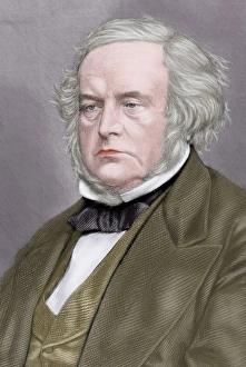 Quaker Collection: John Bright (1811-1889). Colored engraving