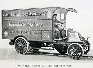 Daimler Prints: John Broadwood and Sons 8 HP Milnes Daimler van, early 1900s