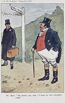 John Bull disagreeing with Joseph Chamberlains Policies