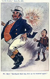John Bull disagreeing with Joseph Chamberlains Policies