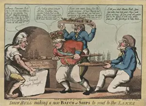 John Bull making a new batch of ships to send to the lakes