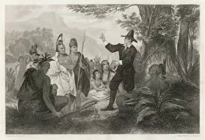 John Eliot preaching to Native Americans