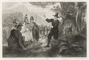John Eliot preaching to Native Americans John Eliot preaching to Native Americans