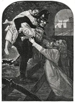 Rescues Prints: John Everett Millais, The Rescue