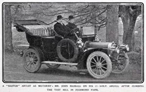 Images Dated 5th November 2020: John Hassall in his Argyll motor car