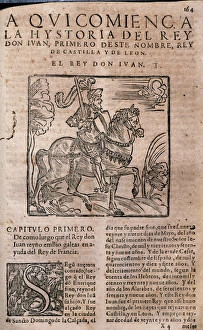 Chronicle Collection: John I (1358 1390) king of the Crown of Castile. Cover of