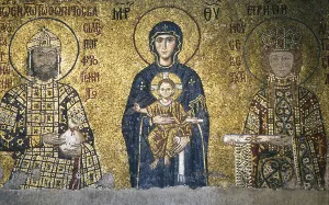 Hagia Prints: John II Comnenos and Empress Irene. Mosaic