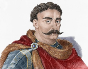 John III Sobieski (1629-1696). King of Poland. Engraving. Co John III Sobieski (1629-1696). King of Poland. Engraving. Co