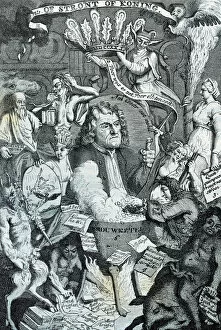 Personage Collection: John Law (1671 1729). Scottish economist. Dutch satirical