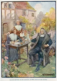 Milton Prints: John Milton in his garden