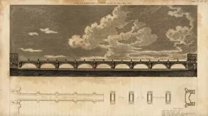 Images Dated 11th June 2019: John Rennies design for Waterloo Bridge, 1816