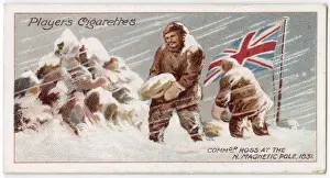 Magnetic Prints: John Rosss arctic expedition: Ross planting the British Standard on the true