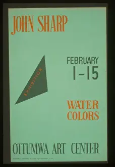 Colors Prints: John Sharp - exhibition, February 1-15, water colors, Ottumw