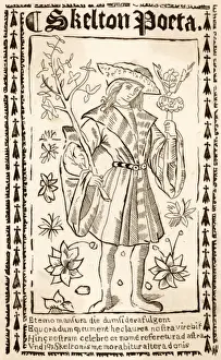 Wood Cut Prints: John Skelton / Woodcut / Flo