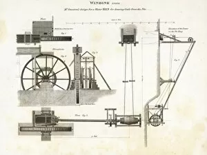 Abrahamrees Gallery: John Smeatons water gin winding engine, 19th century