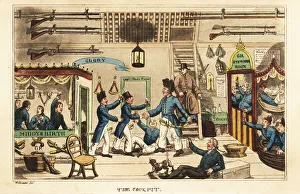 Images Dated 4th June 2020: Johnny Newcome drinking grog in the cockpit with other