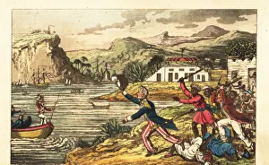 Images Dated 5th June 2020: Johnny in the West Indies pursued by a black squadron