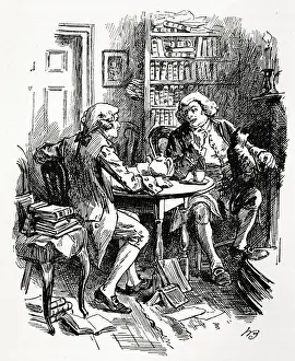 Johnson Prints: Johnson and Boswell in Bolt Court, London