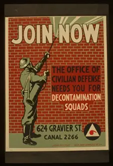 Decontamination Prints: Join now The office of civilian defense needs you for decont