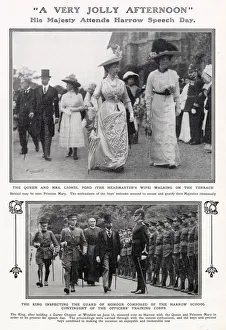Images Dated 18th June 2021: A Very Jolly Afternoon - his majesty King George V attends Harrow School Speech Day