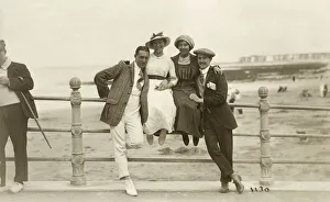 Images Dated 9th August 2019: Two Jolly Couples having a fun time at the beach - Margate