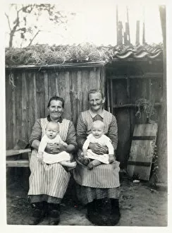 Two jolly Grandmothers with their Grandchildren