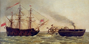 Images Dated 25th May 2011: Jonathan Hulls patent design for a steam tugboat