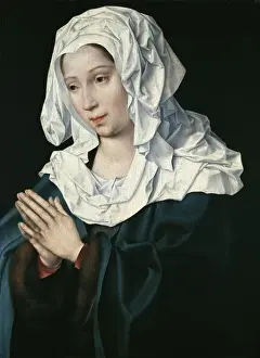Sacred Prints: Joos Van Cleve (1485-1541). The Virgin Mary praying