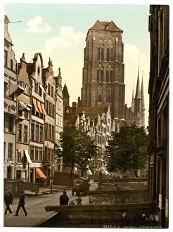 Gdansk Prints: Jopengasse, Danzig, West Prussia, Germany (i. e. Gdansk, Pol