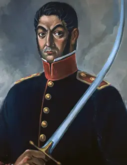 Jose de San Martin (1778-1850). Argentine politician and mil