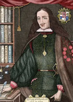 Quill Prints: Jose Zatrilla y Vico (1648-1720). Colored engraving