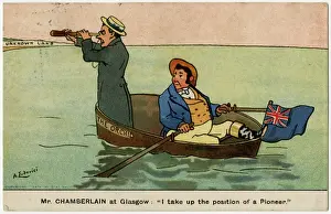 Reform Prints: Joseph Chamberlain as a pioneer, observing an unknown land