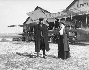 Pusher Prints: Joseph and Ethelwyn Hammond with a Bristol Boxkite at Larkhill
