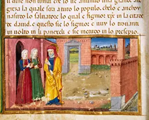 Joseph goes to Bethlehem for the census. Codex of Predis (14