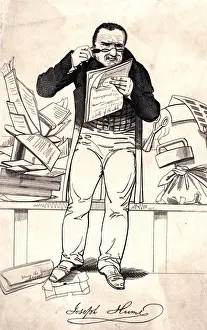 Gillray Prints: Joseph Hume Reading
