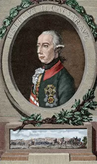 Images Dated 22nd September 2013: Joseph II (1741-1790). Engraving. Colored