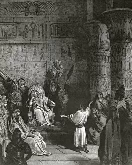 Joseph interprets Pharaohs dream. Old Testament. Drawings b