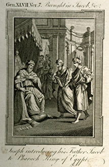 Joseph introducing Jacob to Pharaoh