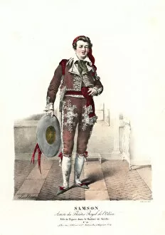 Seville Collection: Joseph-Isidore Samson as Figaro in Le Barbier