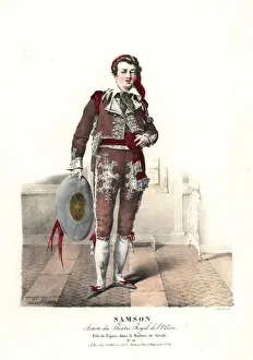 Seville Collection: Joseph-Isidore Samson as Figaro in Le Barbier