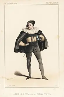 Joseph-Isidore Samson as Paul in La Famille Poisson, 1845