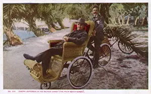 Florida Prints: Joseph Jefferson in his bicycle Chair (The Palm Beach Coach)
